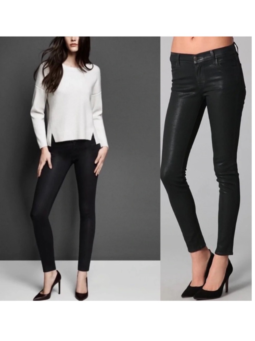 J Brand Coated Black Jean
